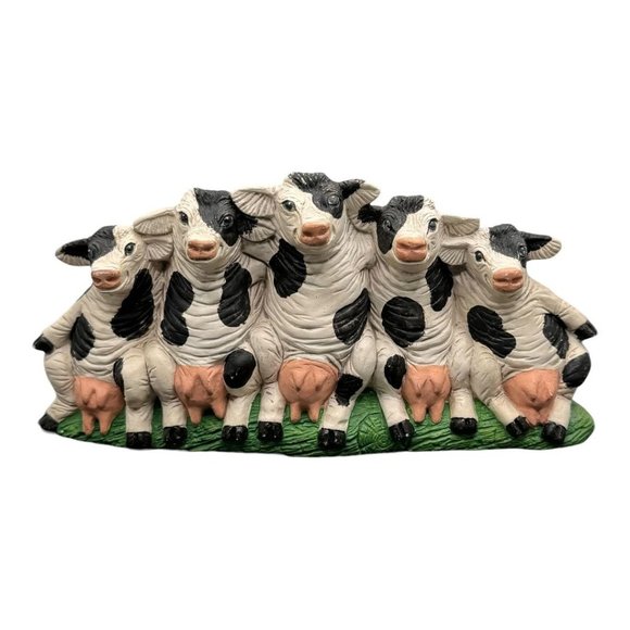 Nowell's Inc. 1993 Vintage Ceramic Cows Posing Mold Figurine - Picture 4 of 11